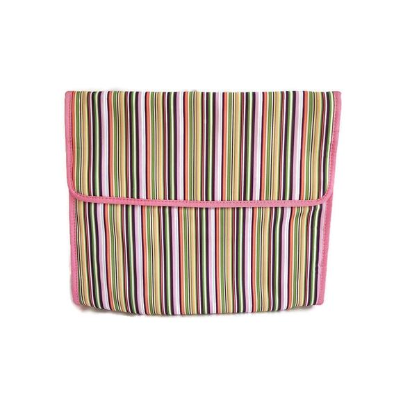 Liz Claiborne Women's Pink Nylon Business Travel Laptop Tote w Portfolio Holder - Picture 7 of 9